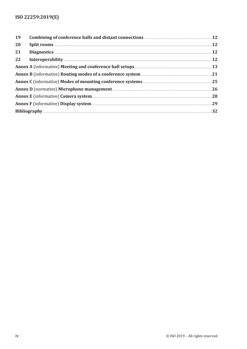 SIST ISO 22259:2019 ISO 22259:2019 - Conference systems — Equipment — Requirements/5/2019 - Page 4 preview