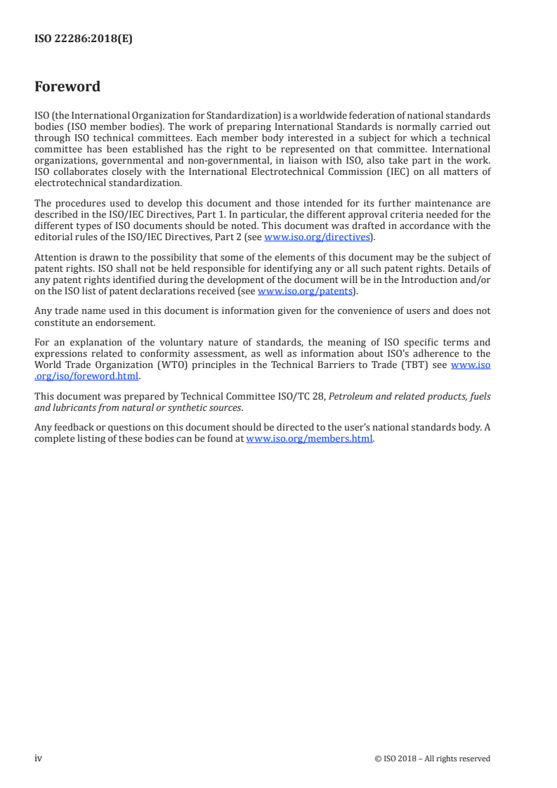 ISO 22286:2018 ISO 22286:2018 - Petroleum products and lubricants - Determination of the dropping point of grease with an automatic apparatus/25/2018 - Page 4 preview