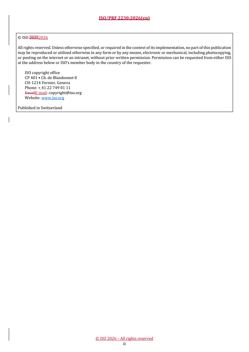 ISO 2230 REDLINE ISO 2230 - Rubber products — Guidelines for storage/9/2026 - Page 2 preview