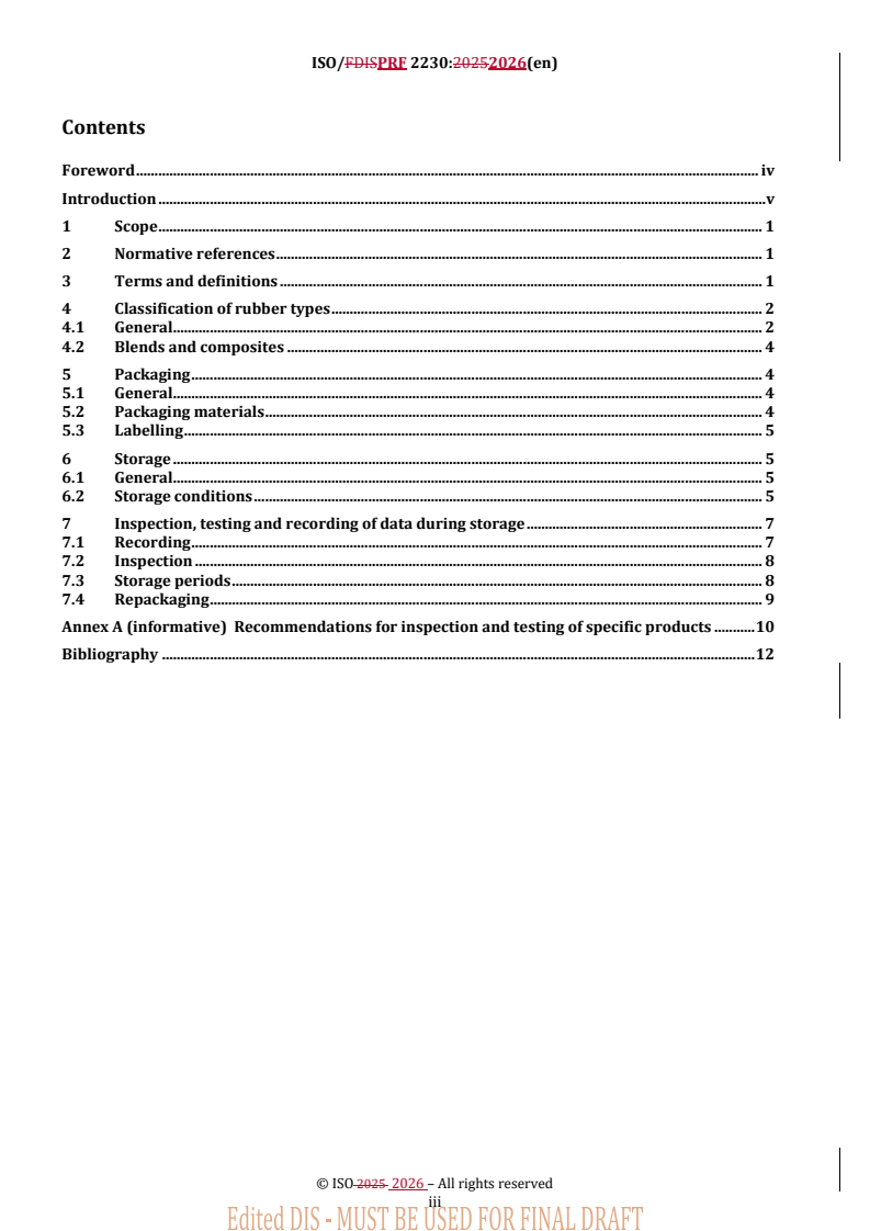 ISO 2230 REDLINE ISO 2230 - Rubber products — Guidelines for storage/9/2026 - Page 3 preview