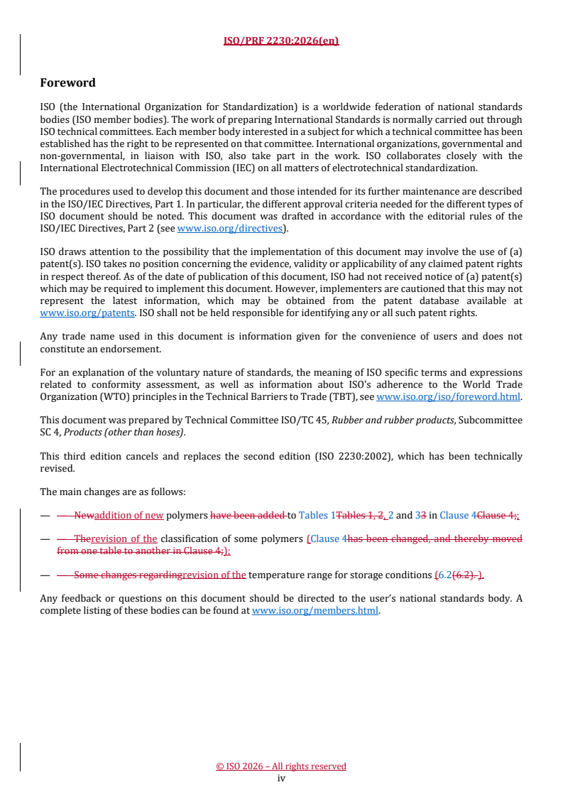 ISO 2230 REDLINE ISO 2230 - Rubber products — Guidelines for storage/9/2026 - Page 4 preview
