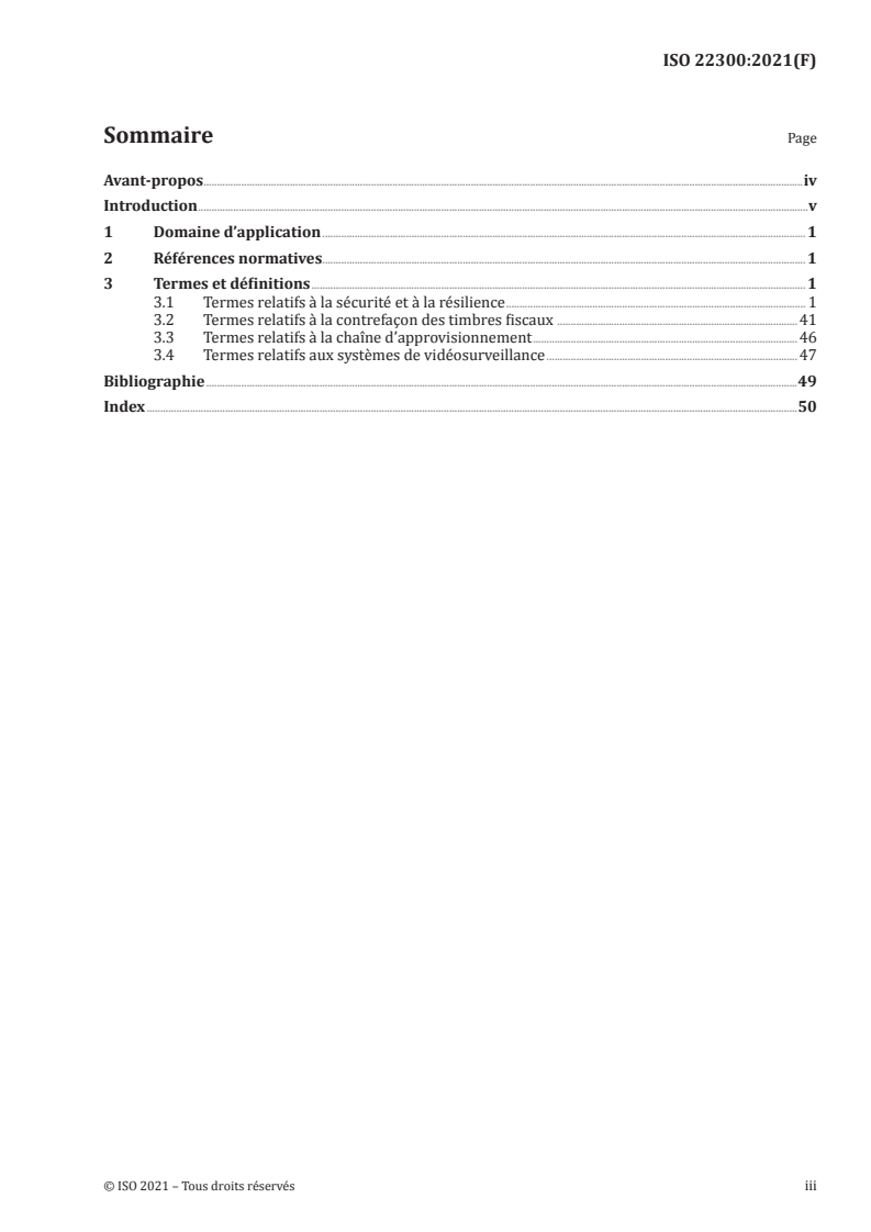 ISO 22300:2021 ISO 22300:2021 - Sécurité et résilience — Vocabulaire/24/2021 - Page 3 preview