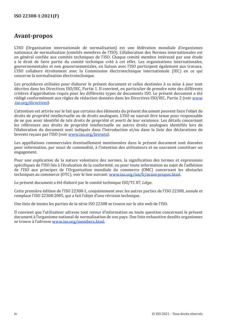 ISO 22308-1:2021 ISO 22308-1:2021 - Liège destiné aux produits de bouchage — Partie 1: Évaluation sensorielle — Méthodologie pour l’évaluation sensorielle par macération/7/2021 - Page 4 preview