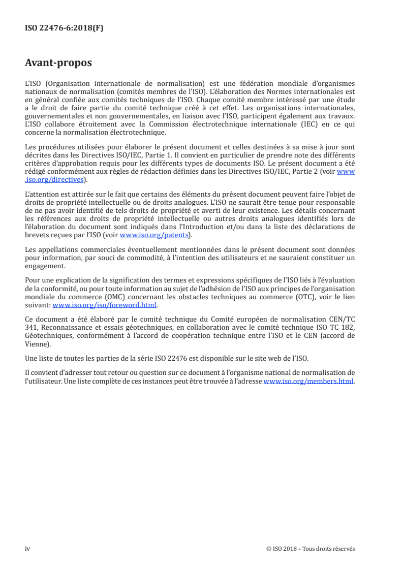ISO 22476-6:2018 ISO 22476-6:2018 - Reconnaissance et essais géotechniques — Essais en place — Partie 6: Essai pressiométrique autoforé/17/2019 - Page 4 preview