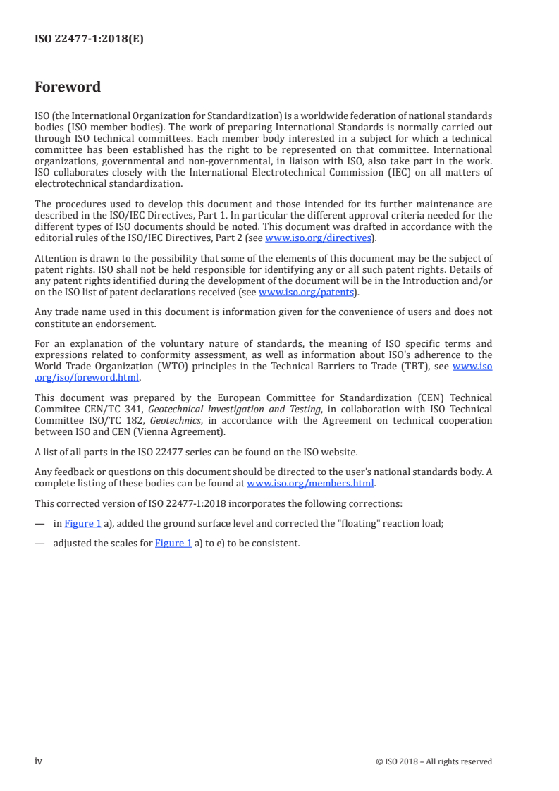 ISO 22477-1:2018 ISO 22477-1:2018 - Geotechnical investigation and testing — Testing of geotechnical structures — Part 1: Testing of piles: static compression load testing/19/2019 - Page 4 preview