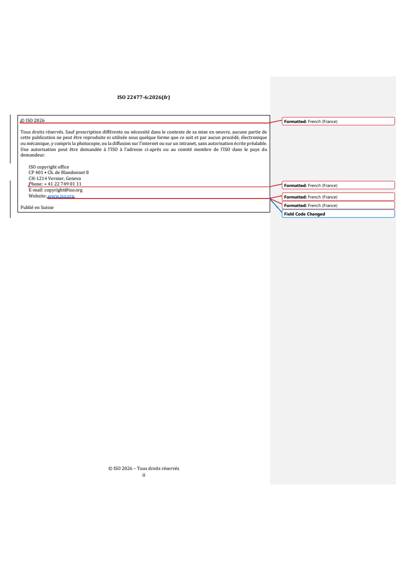 ISO 22477-6:2026 REDLINE ISO 22477-6:2026 - Reconnaissance et essais géotechniques – Essais des structures géotechniques — Partie 6: Essais de chargement des clous et des boulons - Page 2 preview