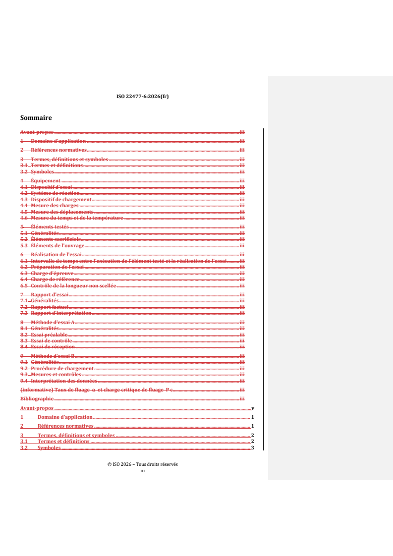 ISO 22477-6:2026 REDLINE ISO 22477-6:2026 - Reconnaissance et essais géotechniques – Essais des structures géotechniques — Partie 6: Essais de chargement des clous et des boulons - Page 3 preview