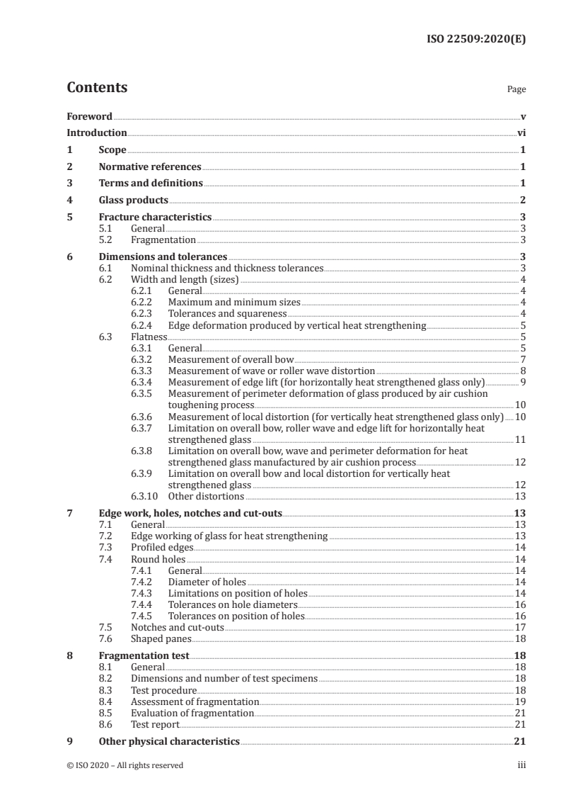ISO 22509:2020 ISO 22509:2020 - Glass in building — Heat strengthened soda lime silicate glass/1/2020 - Page 3 preview