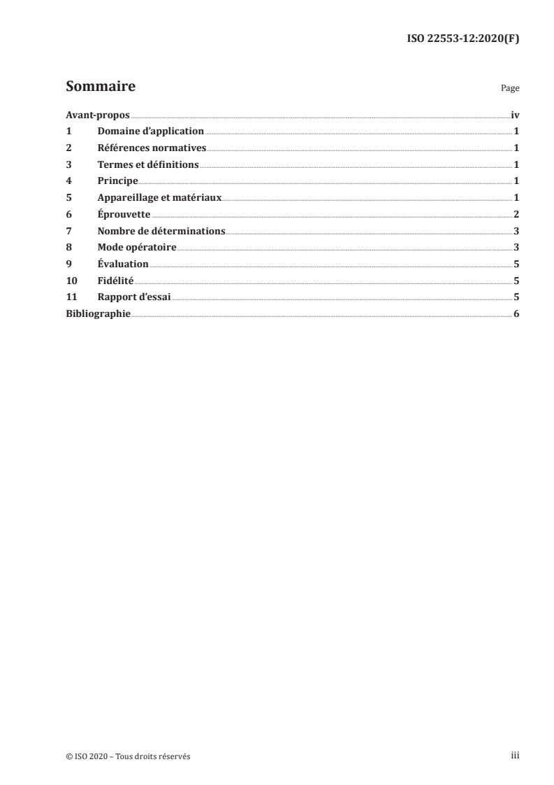 ISO 22553-12:2020 ISO 22553-12:2020 - Peintures et vernis — Peintures d'électrodéposition — Partie 12: Sédimentation sur des surfaces horizontales/25/2021 - Page 3 preview