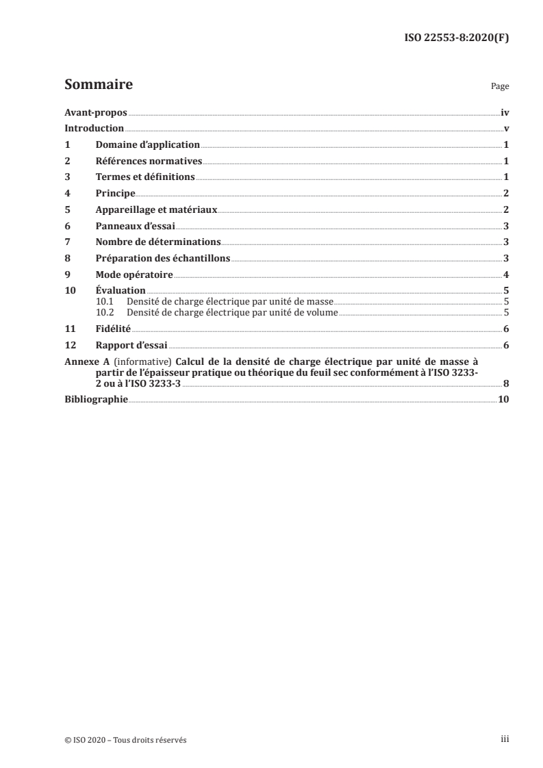 ISO 22553-8:2020 ISO 22553-8:2020 - Peintures et vernis — Peintures d’électrodéposition — Partie 8: Densité de charge électrique/25/2021 - Page 3 preview