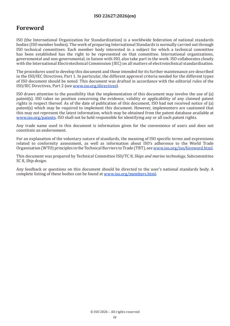 ISO 22627:2026 ISO 22627:2026 - Ships and marine technology — Technical requirements for painting the accommodation interior of passenger ships - Page 4 preview