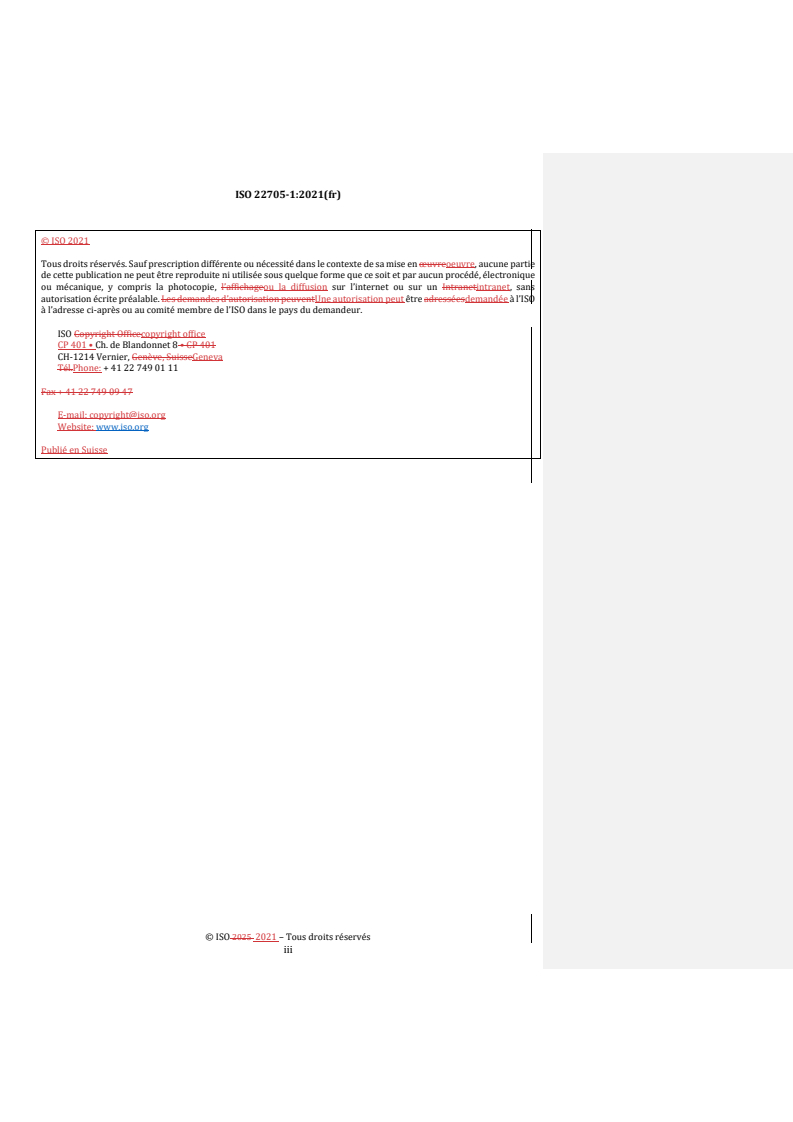 ISO 22705-1:2021 REDLINE ISO 22705-1:2021 - Ressorts — Mesures et paramètres d'essai — Partie 1: Ressorts hélicoïdaux de compression cylindriques formés à froid
Released:10/7/2025 - Page 3 preview