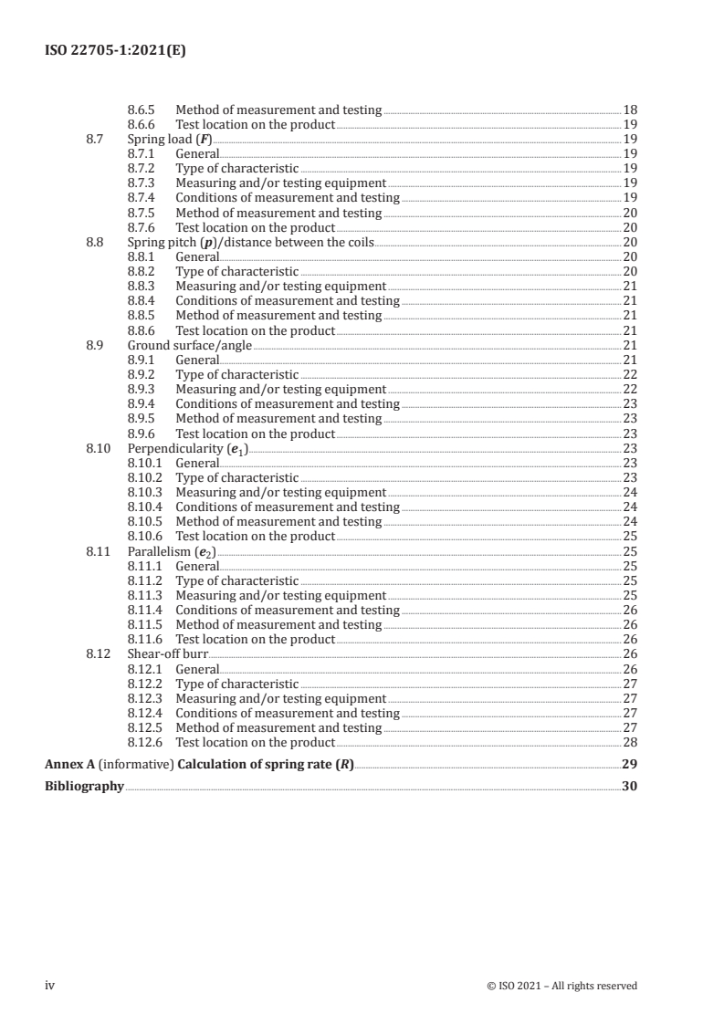 ISO 22705-1:2021 ISO 22705-1:2021 - Springs — Measurement and test parameters — Part 1: Cold formed cylindrical helical compression springs/26/2021 - Page 4 preview