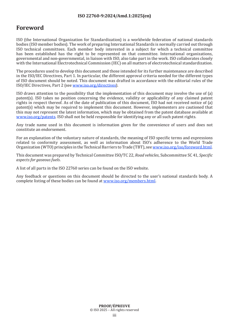 ISO 22760-9:2024/Amd 1 ISO 22760-9:2024/PRF Amd 1 - Road vehicles — Dimethyl Ether (DME) fuel system components — Part 9: Pressure relief device (PRD) — Amendment 1
Released:12/3/2025 - Page 3 preview