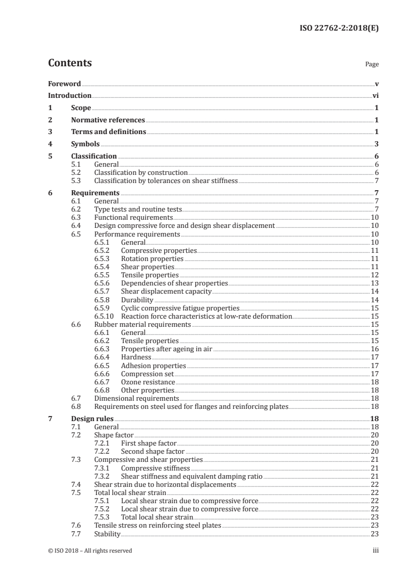 ISO 22762-2:2018 ISO 22762-2:2018 - Elastomeric seismic-protection isolators — Part 2: Applications for bridges — Specifications/27/2018 - Page 3 preview
