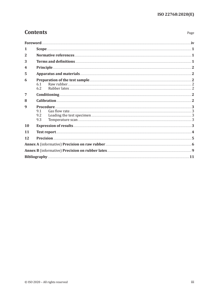 ISO 22768:2020 ISO 22768:2020 - Raw rubber and rubber latex — Determination of the glass transition temperature by differential scanning calorimetry (DSC)/8/2020 - Page 3 preview