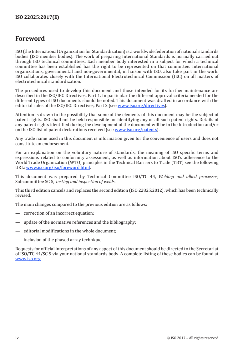 ISO 22825:2017 ISO 22825:2017 - Non-destructive testing of welds — Ultrasonic testing — Testing of welds in austenitic steels and nickel-based alloys/21/2017 - Page 4 preview