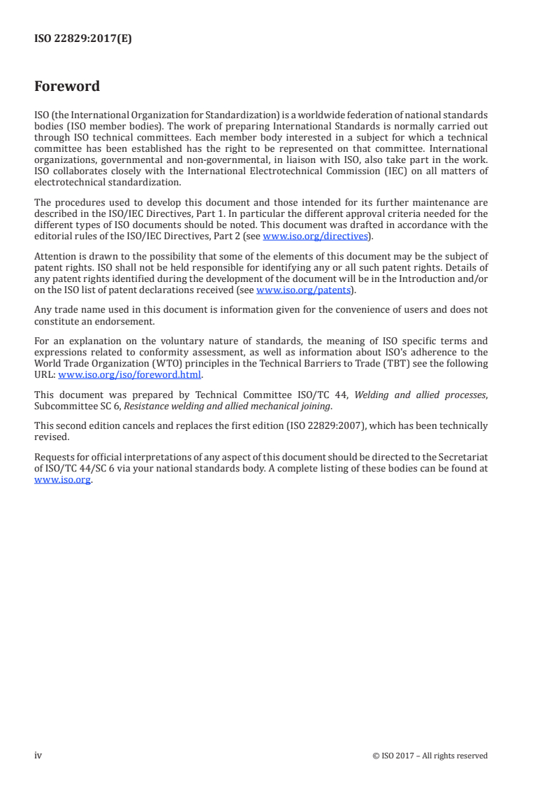 ISO 22829:2017 ISO 22829:2017 - Resistance welding equipment — Transformers — Integrated transformer-rectifier units for welding guns operating at 1 000 Hz/14/2017 - Page 4 preview