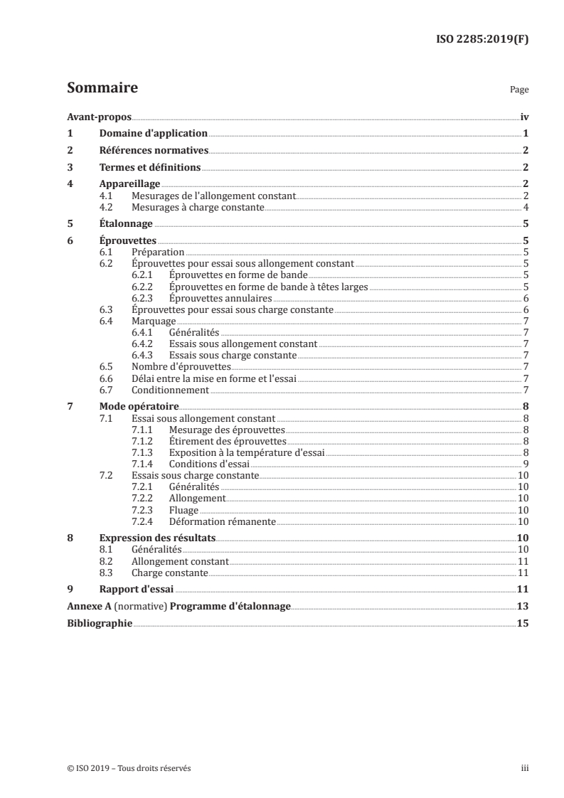 ISO 2285:2019 ISO 2285:2019 - Caoutchouc vulcanisé ou thermoplastique — Détermination de la déformation rémanente sous allongement constant et de la déformation rémanente, de l'allongement et du fluage sous charge constante de traction/24/2019 - Page 3 preview