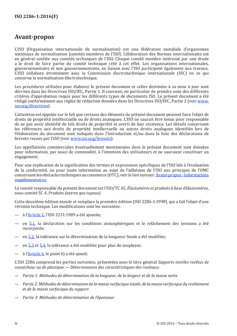 ISO 2286-1:2016 ISO 2286-1:2016 - Supports textiles revêtus de caoutchouc ou de plastique — Détermination des caractéristiques des rouleaux — Partie 1: Méthodes de détermination de la longueur, de la largeur et de la masse nette/15/2016 - Page 4 preview