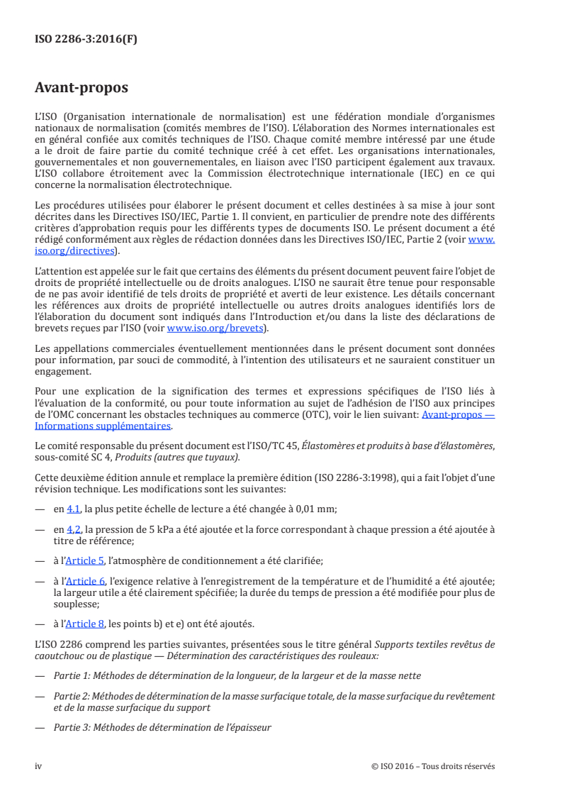 ISO 2286-3:2016 ISO 2286-3:2016 - Supports textiles revêtus de caoutchouc ou de plastique — Détermination des caractéristiques des rouleaux — Partie 3: Méthode de détermination de l'épaisseur/15/2016 - Page 4 preview