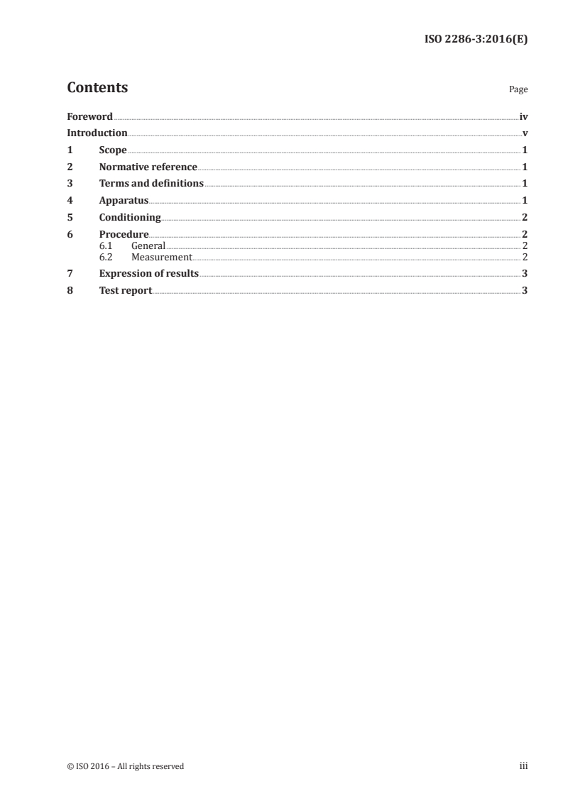 ISO 2286-3:2016 ISO 2286-3:2016 - Rubber- or plastics-coated fabrics — Determination of roll characteristics — Part 3: Method for determination of thickness/15/2016 - Page 3 preview