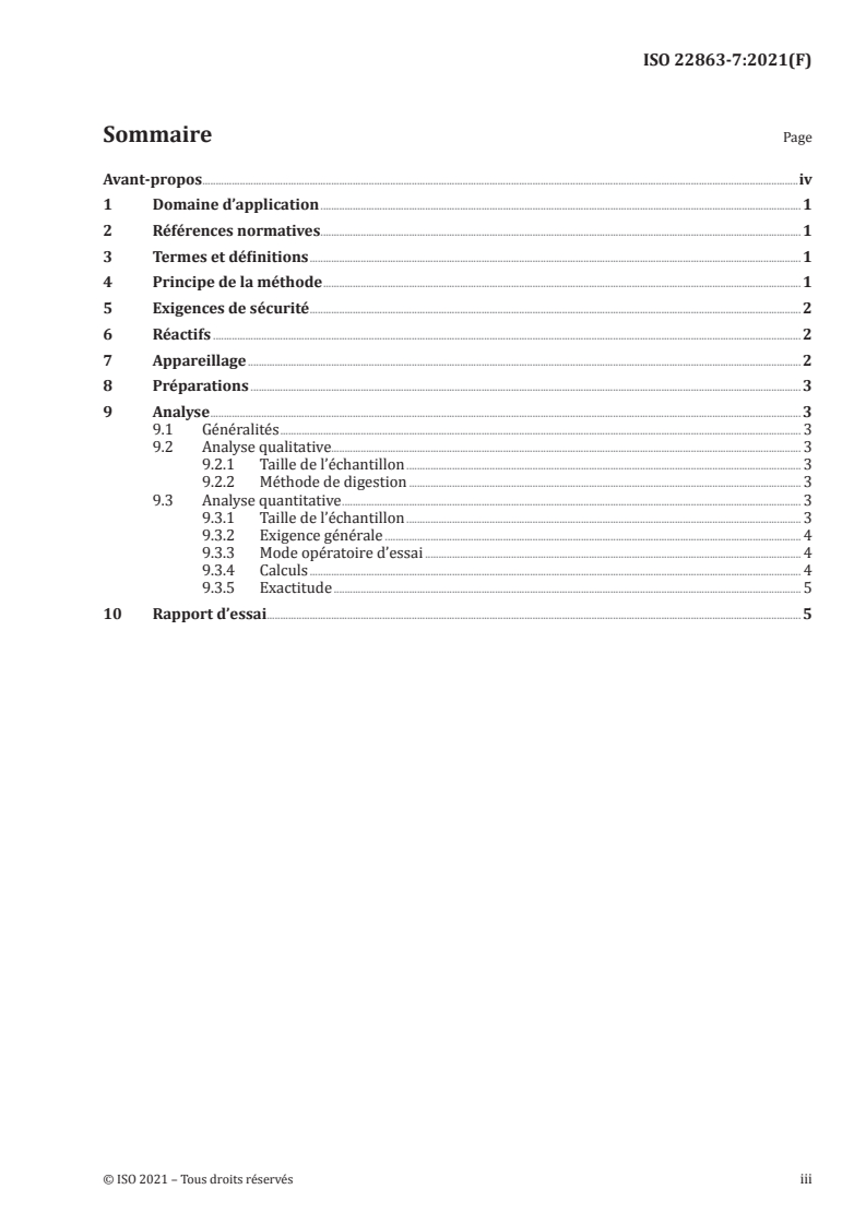 ISO 22863-7:2021 ISO 22863-7:2021 - Artifices de divertissement — Méthodes d’essai pour la détermination de substances chimiques spécifiques — Partie 7: Teneur en chlorates par analyse chimique par titrage/10/2021 - Page 3 preview
