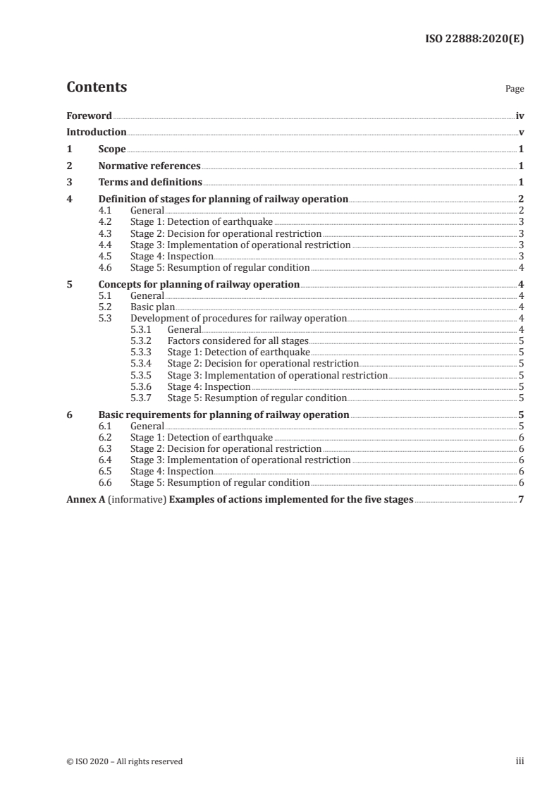 ISO 22888:2020 ISO 22888:2020 - Railway applications — Concepts and basic requirements for the planning of railway operation in the event of earthquakes
Released:5/4/2020 - Page 3 preview