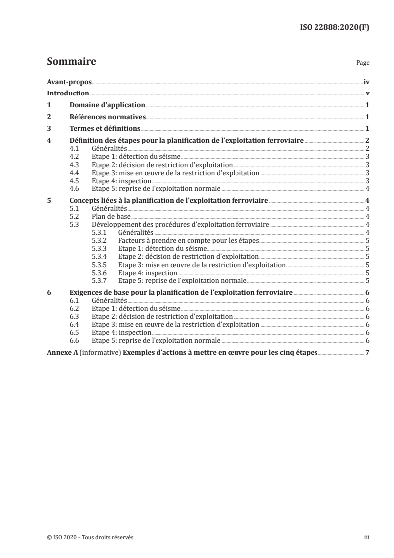 ISO 22888:2020 ISO 22888:2020 - Applications ferroviaires — Planification des concepts d'exploitation en cas de séisme
Released:5/4/2020 - Page 3 preview