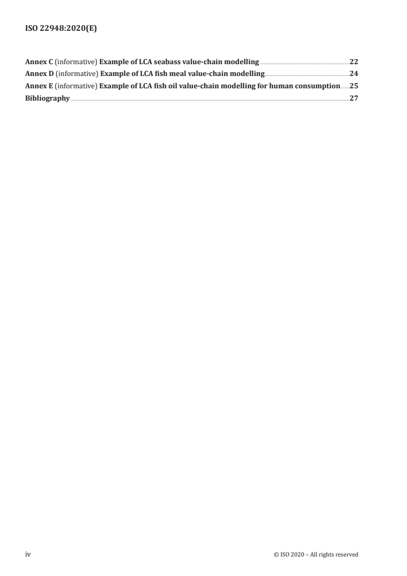 ISO 22948:2020 ISO 22948:2020 - Carbon footprint for seafood — Product category rules (CFP–PCR) for finfish/22/2020 - Page 4 preview