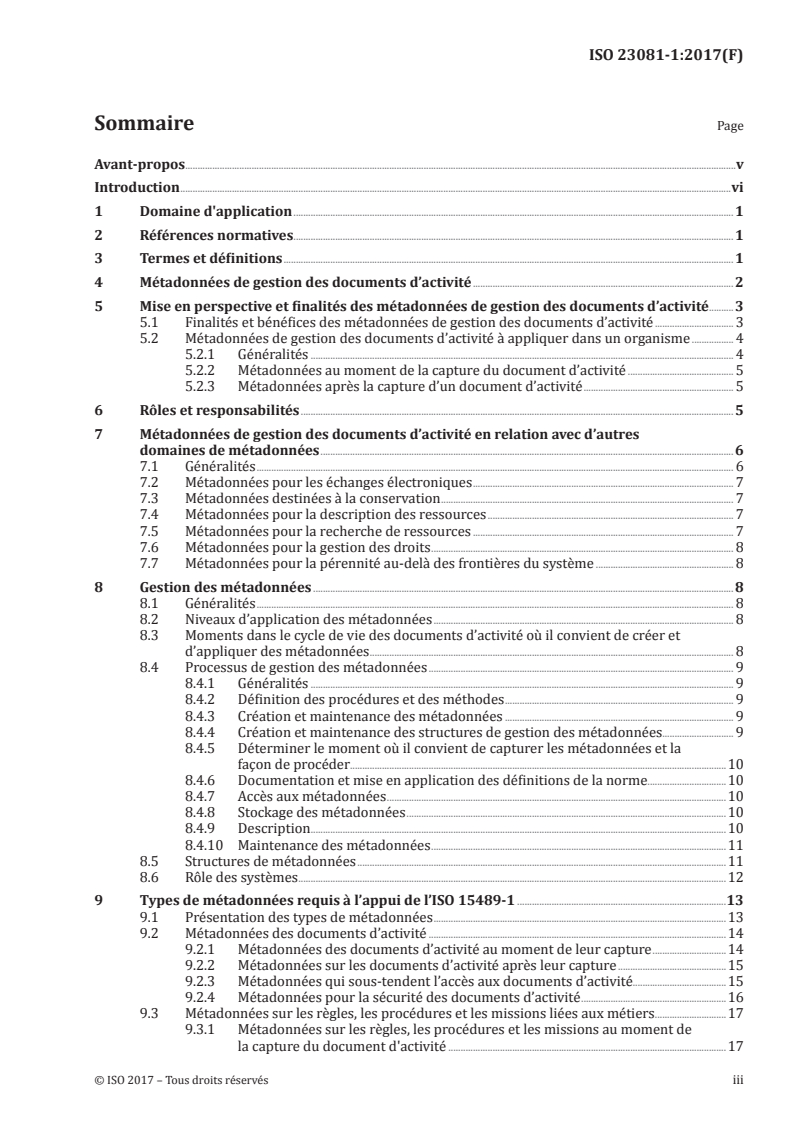 SIST ISO 23081-1:2018 ISO 23081-1:2017 - Information et documentation — Processus de gestion des documents d'activité — Métadonnées pour les documents d'activité — Partie 1: Principes/12/2018 - Page 3 preview