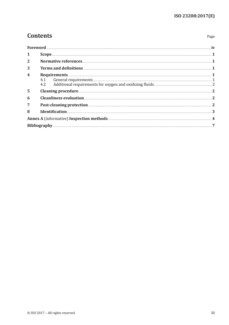 ISO 23208:2017 ISO 23208:2017 - Cryogenic vessels — Cleanliness for cryogenic service/27/2017 - Page 3 preview