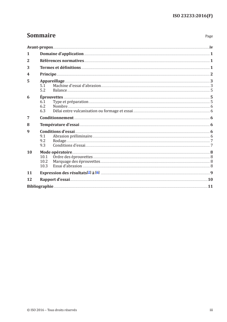 ISO 23233:2016 ISO 23233:2016 - Caoutchouc, vulcanisé ou thermoplastique — Détermination de la résistance à l'abrasion au moyen d'un disque abrasif vertical, motorisé/17/2016 - Page 3 preview