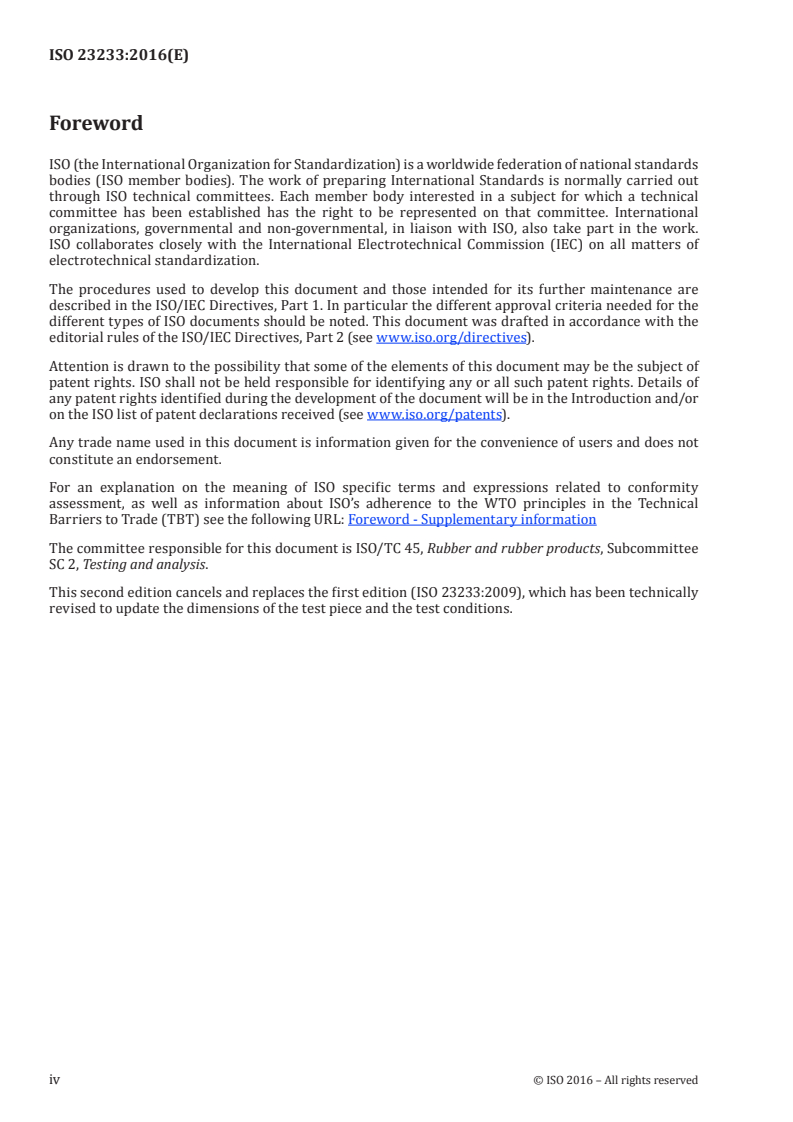 ISO 23233:2016 ISO 23233:2016 - Rubber, vulcanized or thermoplastic — Determination of resistance to abrasion using a driven, vertical abrasive disc/17/2016 - Page 4 preview