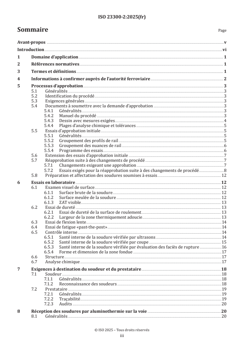 ISO 23300-2:2025 ISO 23300-2:2025 - Infrastructure ferroviaire — Soudage des rails — Partie 2: Soudage par aluminothermie
Released:10/17/2025 - Page 3 preview