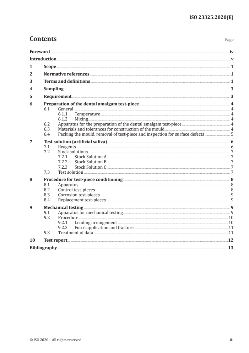 ISO 23325:2020 ISO 23325:2020 - Dentistry — Corrosion resistance of dental amalgam
Released:6/25/2020 - Page 3 preview
