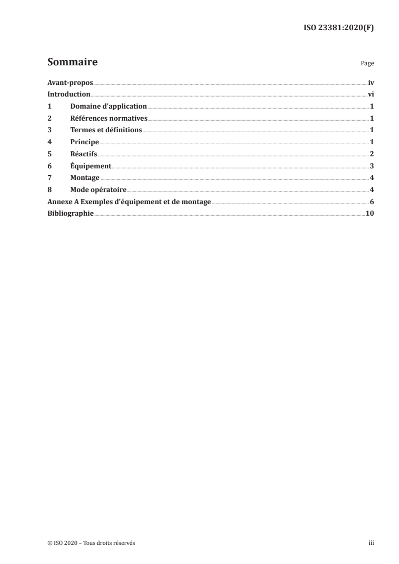 ISO 23381:2020 ISO 23381:2020 - Détermination de la température de désolubilisation (cristallisation) des engrais liquides/17/2020 - Page 3 preview