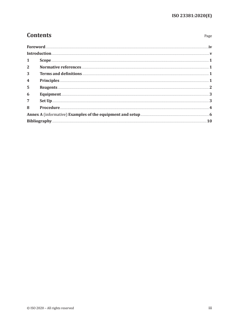 ISO 23381:2020 ISO 23381:2020 - Determination of salt out (crystallization) temperature of liquid fertilizers/17/2020 - Page 3 preview