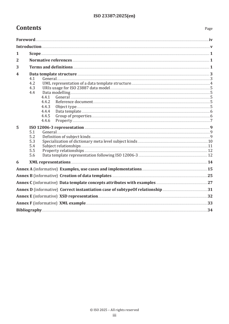 ISO 23387:2025 ISO 23387:2025 - Building information modelling (BIM) — Data templates for objects used in the life cycle of assets
Released:9/22/2025 - Page 3 preview