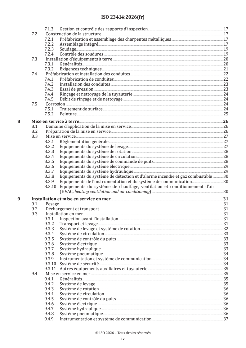 ISO 23414:2026 ISO 23414:2026 - Industries du pétrole et du gaz, y compris les énergies à faible teneur en carbone — Appareils de reconditionnement pour plates-formes fixes en mer - Page 4 preview