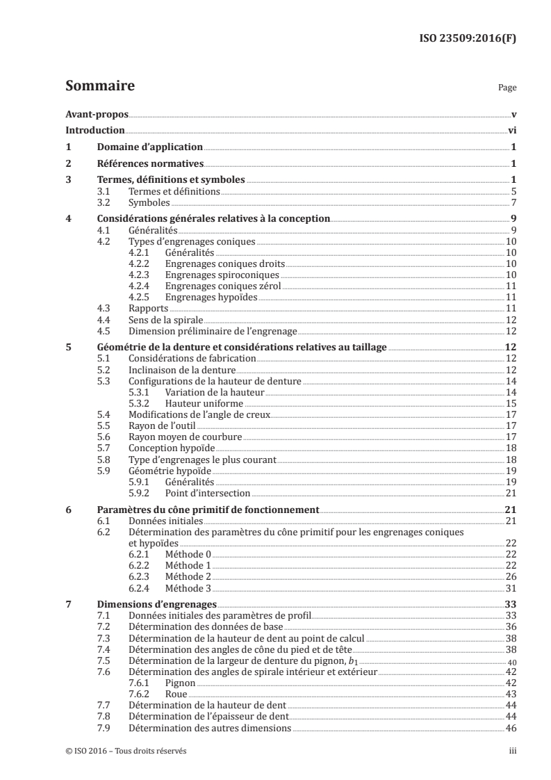 SIST ISO 23509:2020 ISO 23509:2016 - Géométrie des engrenages coniques et hypoïdes/16/2016 - Page 3 preview