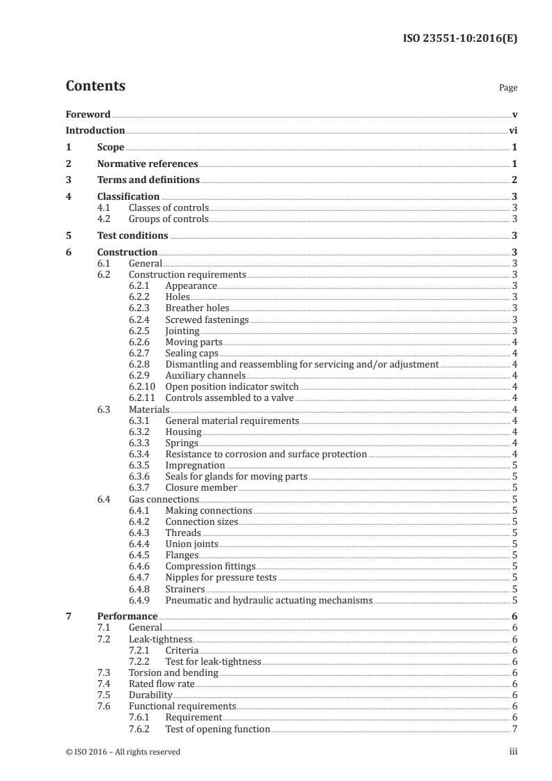 ISO 23551-10:2016 ISO 23551-10:2016 - Safety and control devices for gas burners and gas-burning appliances — Particular requirements — Part 10: Vent valves/18/2016 - Page 3 preview