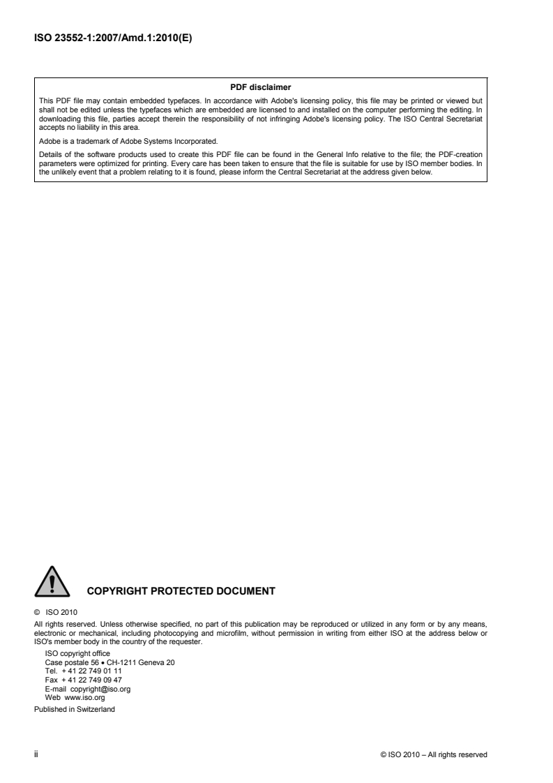ISO 23552-1:2007/Amd 1:2010 ISO 23552-1:2007/Amd 1:2010 - Safety and control devices for gas and/or oil burners and gas and/or oil appliances — Particular requirements — Part 1: Fuel/air ratio controls, electronic type — Amendment 1: Addition to the specific regional requirements in Japan/29/2010 - Page 2 preview