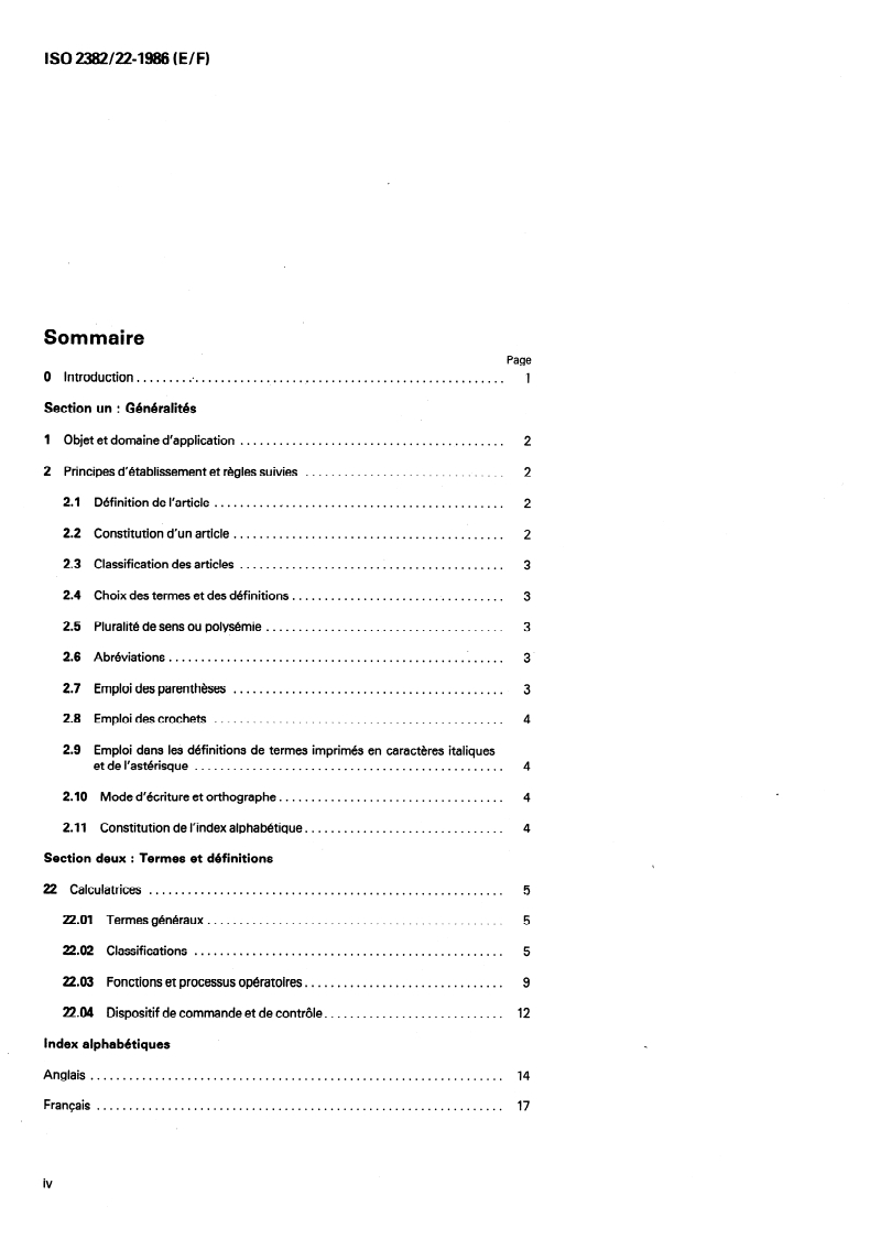 ISO 2382-22:1986 ISO 2382-22:1986 - Information processing systems — Vocabulary — Part 22: Calculators/14/1986 - Page 4 preview