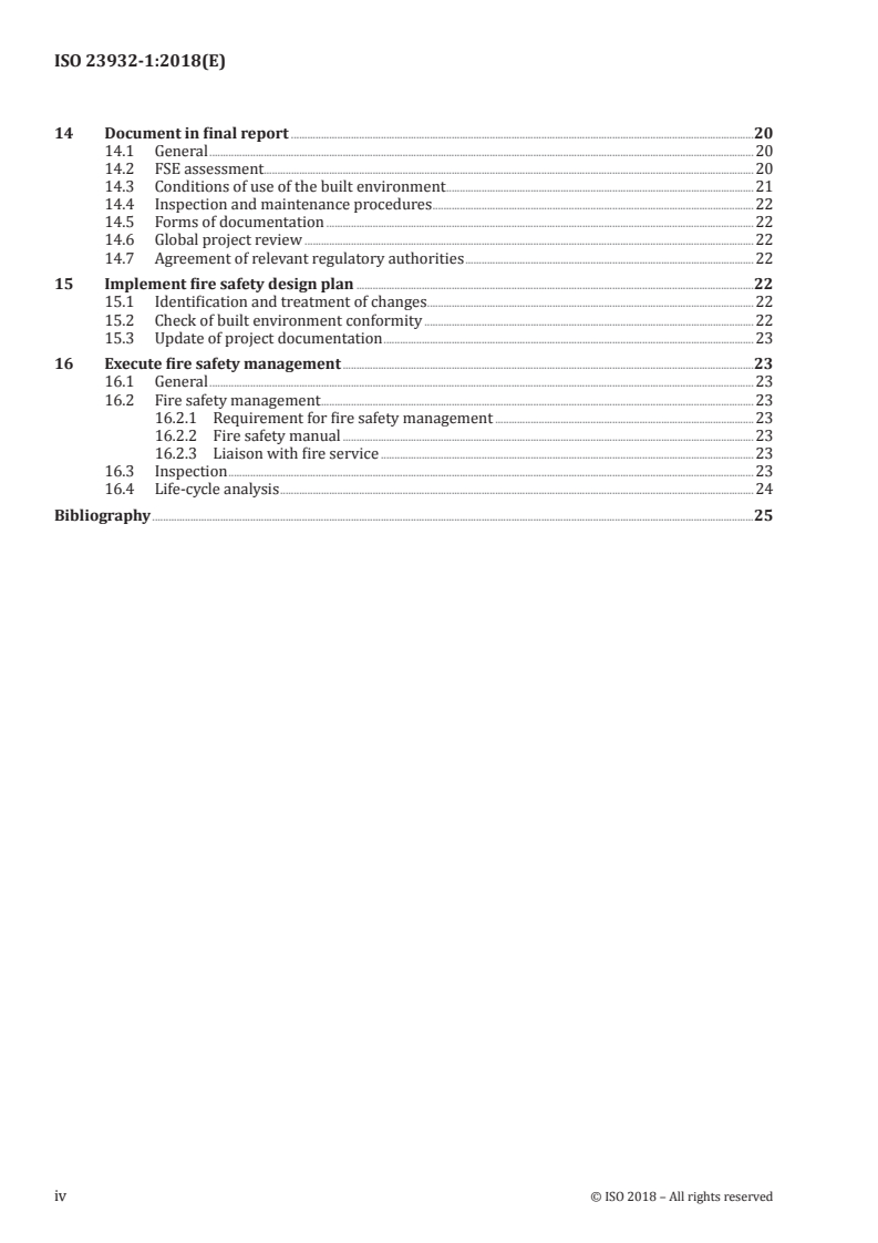 ISO 23932-1:2018 ISO 23932-1:2018 - Fire safety engineering — General principles — Part 1: General/19/2018 - Page 4 preview