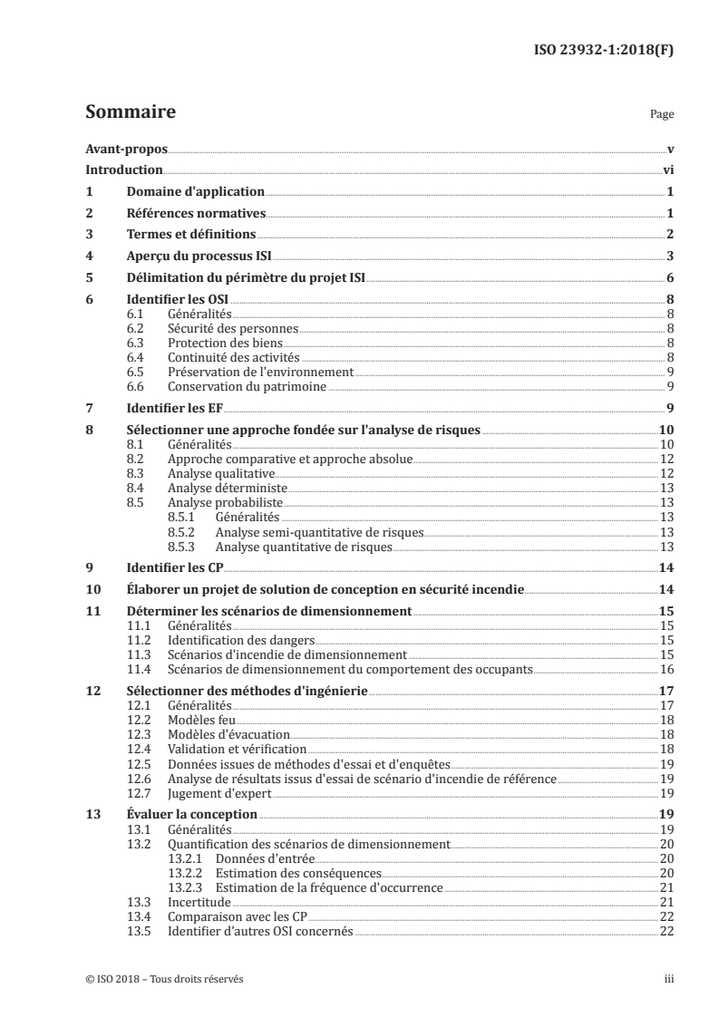 ISO 23932-1:2018 ISO 23932-1:2018 - Ingénierie de la sécurité incendie — Principes généraux — Partie 1: Généralités/19/2018 - Page 3 preview