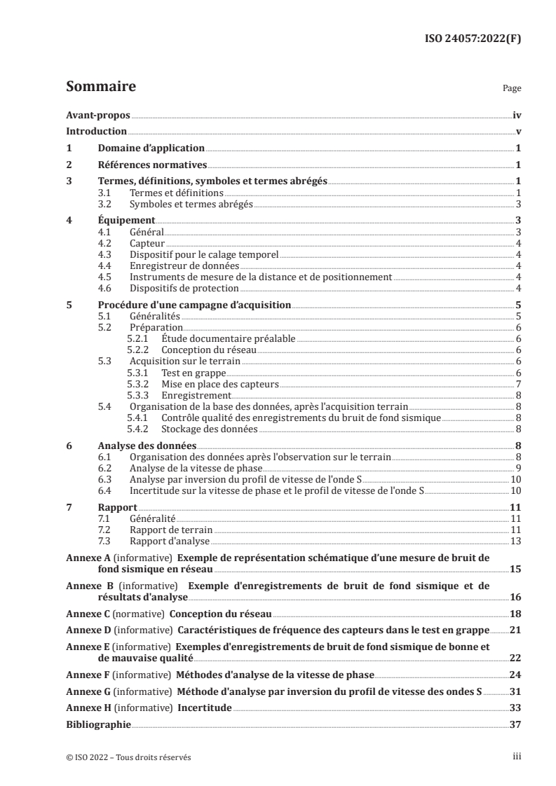 ISO 24057:2022 ISO 24057:2022 - Géotechnique — Mesure du bruit de fond sismique en réseau pour estimer un profil de vitesse des ondes de cisaillement
Released:6/23/2023 - Page 3 preview