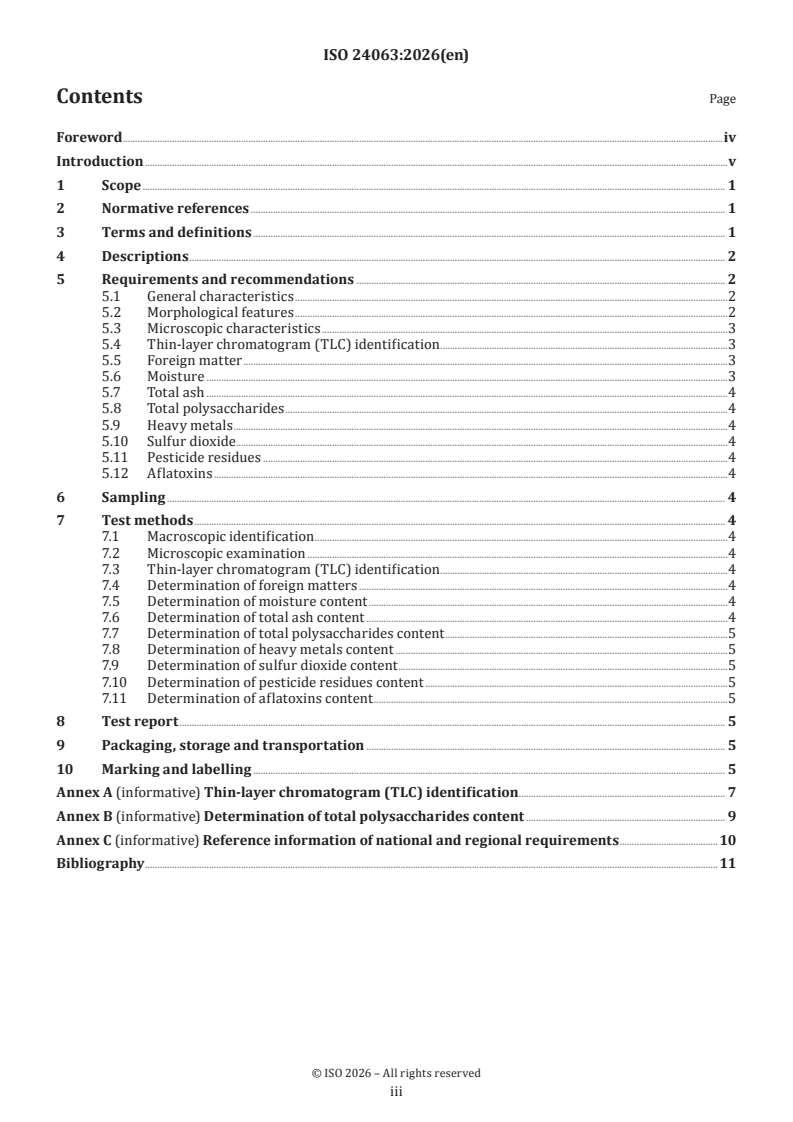 ISO 24063:2026 ISO 24063:2026 - Traditional Chinese medicine — Ziziphus jujuba fruit - Page 3 preview