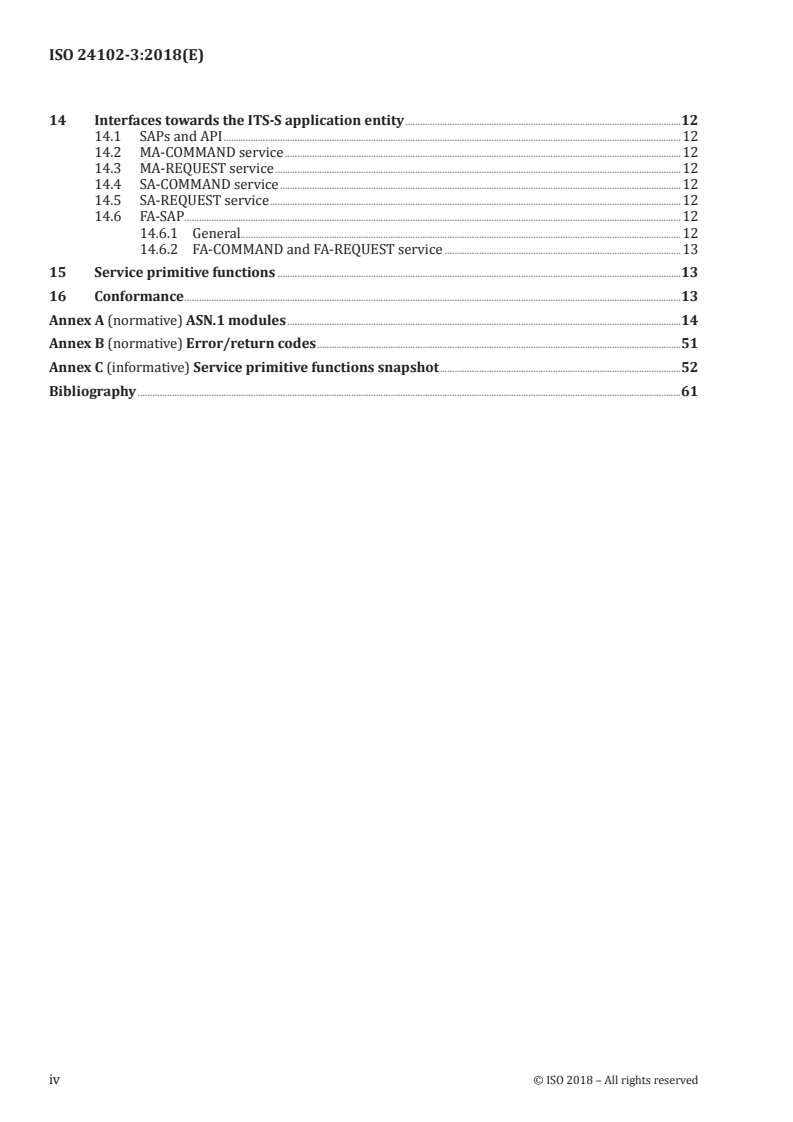 ISO 24102-3:2018 ISO 24102-3:2018 - Intelligent transport systems — ITS station management — Part 3: Service access points/31/2018 - Page 4 preview