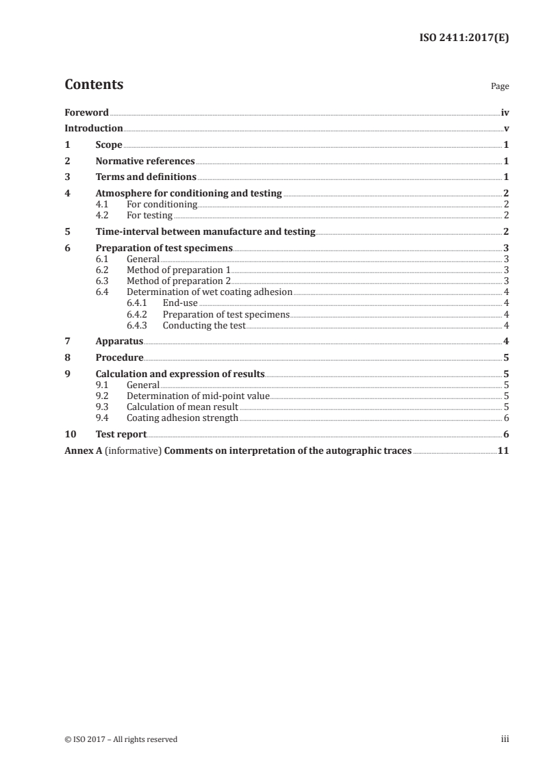 ISO 2411:2017 ISO 2411:2017 - Rubber- or plastics-coated fabrics — Determination of coating adhesion/14/2017 - Page 3 preview